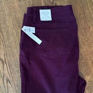 Talbots Women's Skinny Jeans - Deep Burgundy